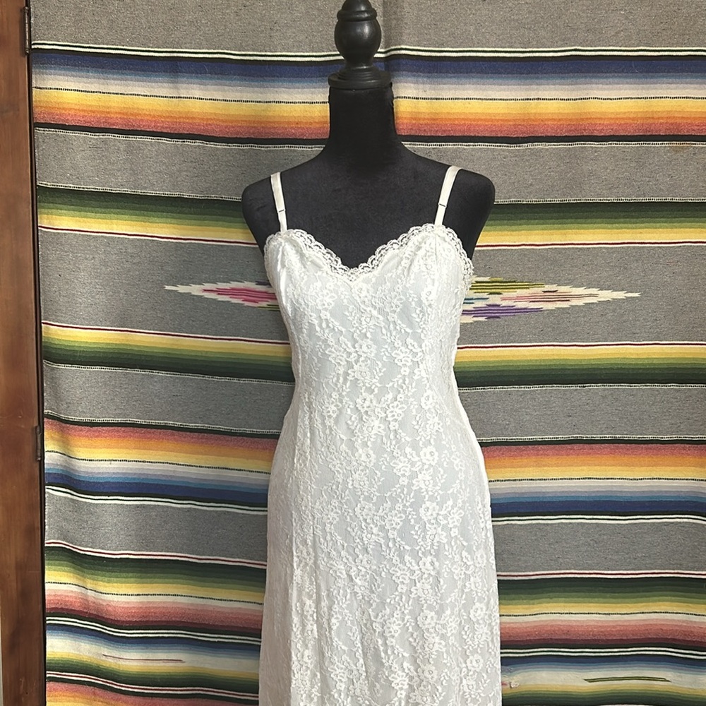 60s Vintage Fully Lace Slip S/M